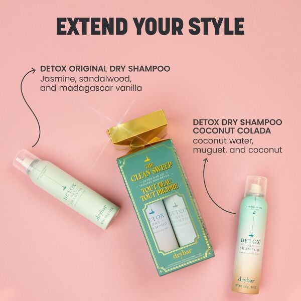 DETOX ORIGINAL DRY SHAMPOO
Jasmine, sandalwood, and madagascar vanilla
DETOX DRY SHAMPOO COCONUT COLADA
coconut water, muguet, and coconut